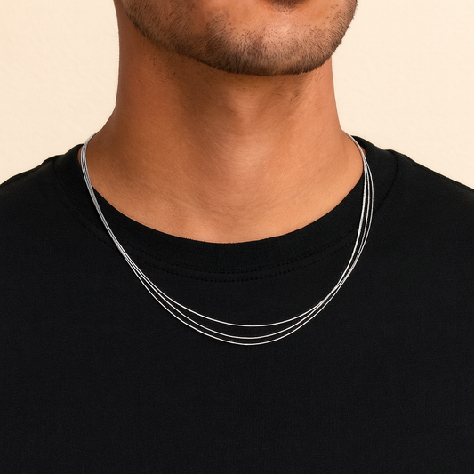 Triple Strand Fine Chain for Women