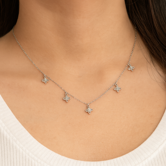 Dainty Star Silver Necklace