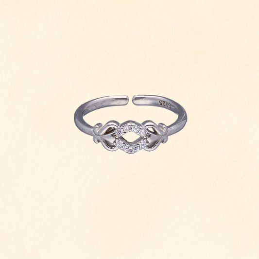 Ornate Sparkle Toe Ring