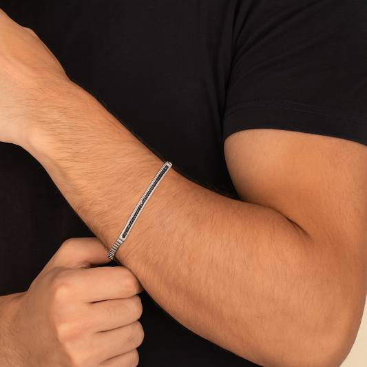 Oxidized Box Chain Bracelet