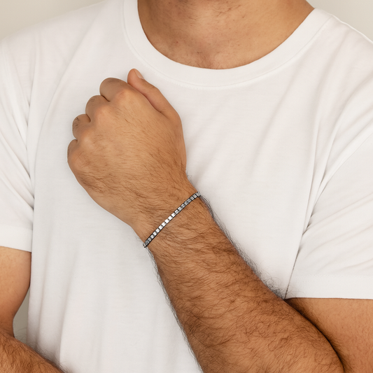 Classic Box Chain 92.5 Silver Men's Bracelet