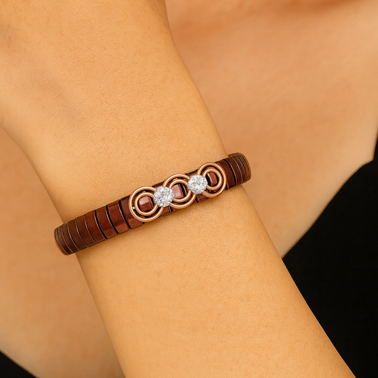 Floral Mesh Contemporary Bracelet