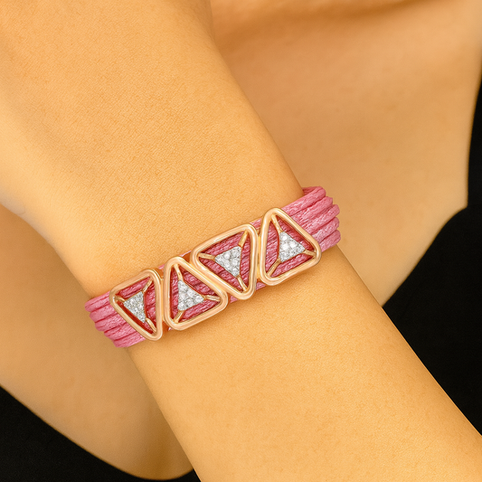 Textured Leaf-Inspired Bracelet