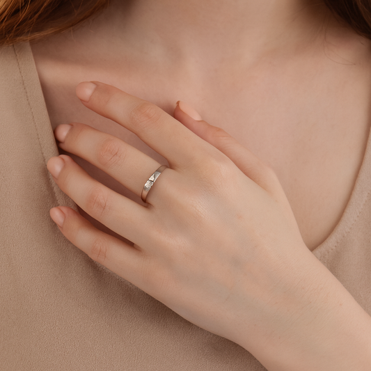 Modern Channel Set Ring