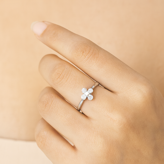 Floral Spark Cluster Ring