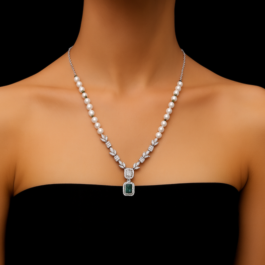 Pearl Emerald Set