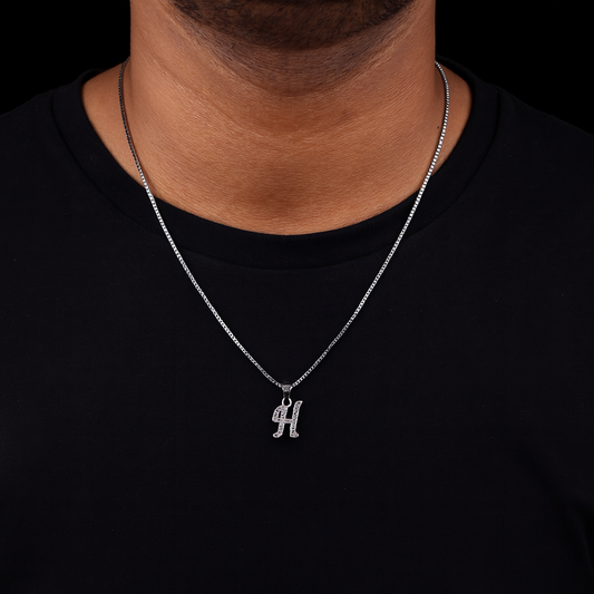 Alphabet "H" Pendant with Chain