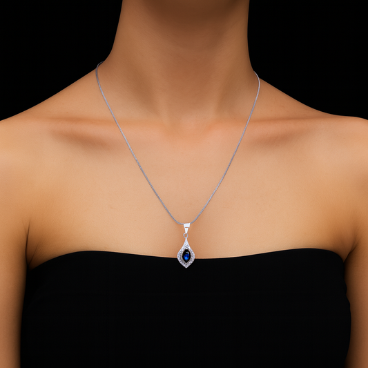 Blue Drop Pendant Set