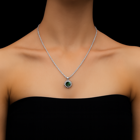 Emerald Radiance Pendant Set