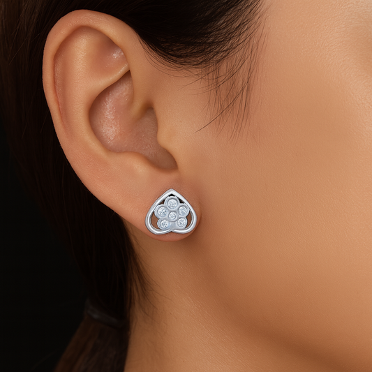 Floral Heart Studs