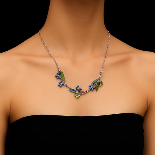 Enamel Bloom Necklace Set