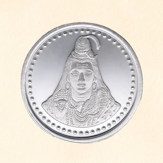 Lord Shiva Mahadev Pure Silver Coin