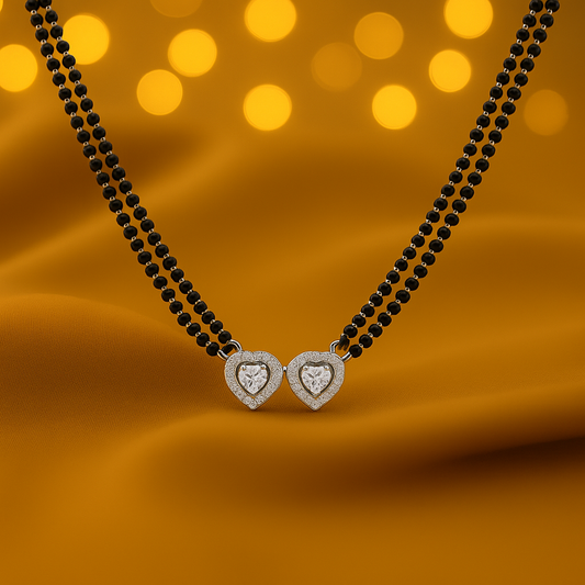 Double Heart Mangalsutra