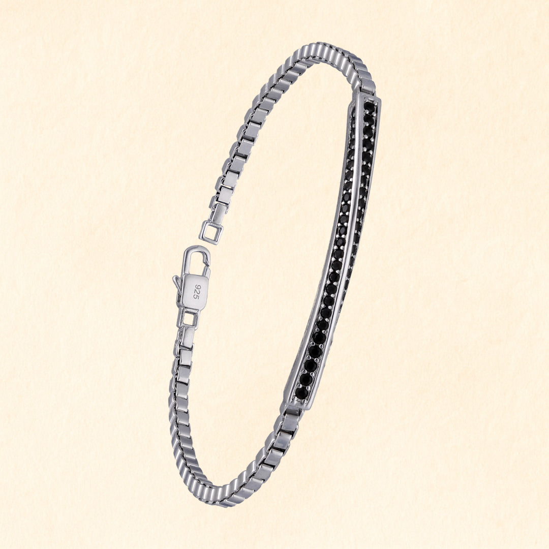 Oxidized Box Chain Bracelet