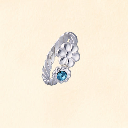Blue Blossom Toe Ring