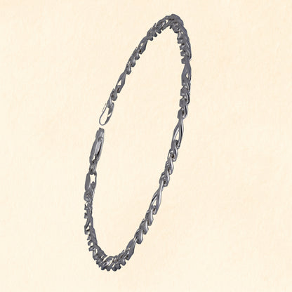 Dual Link Designer Silver Men's Bracelet