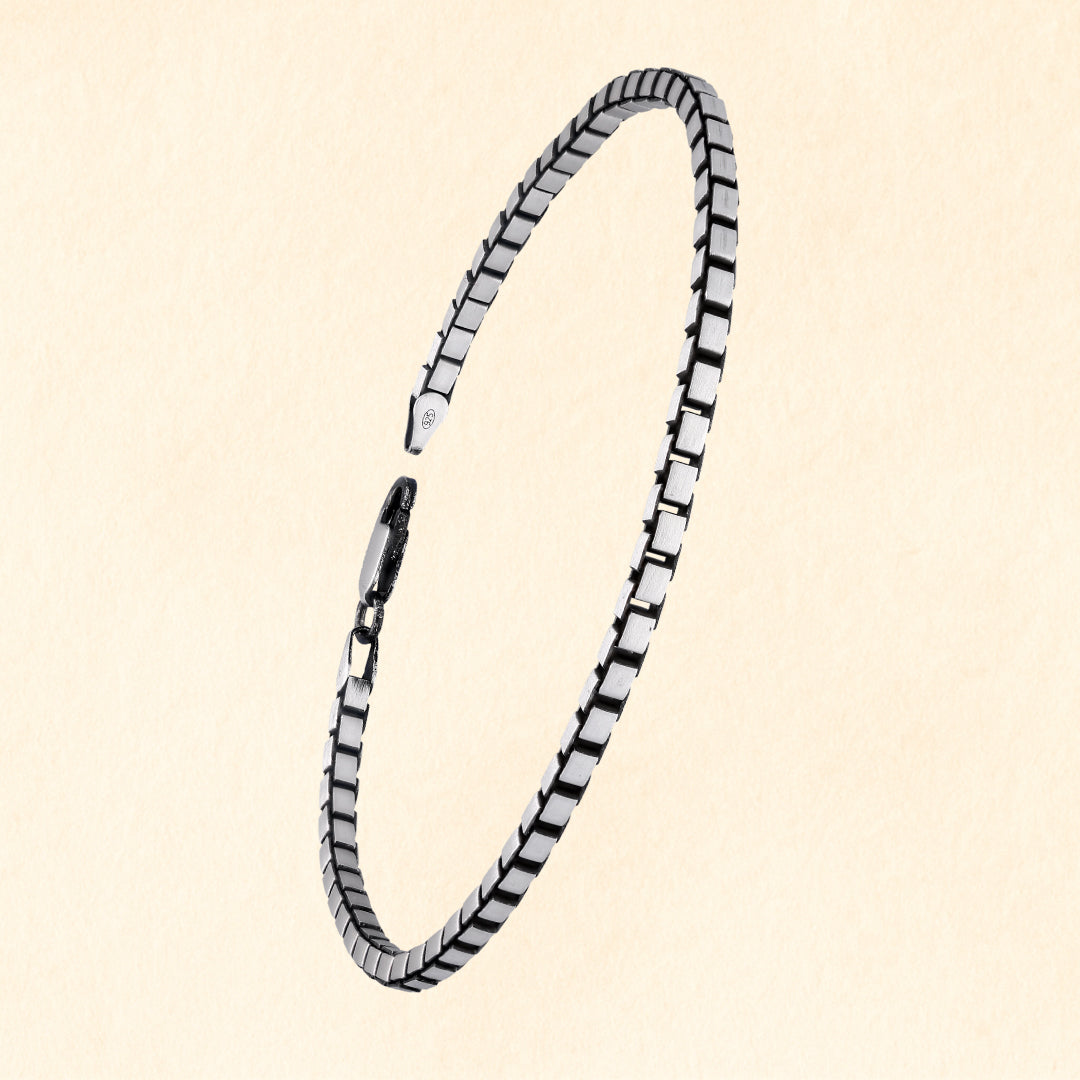 Classic Box Chain 92.5 Silver Men's Bracelet