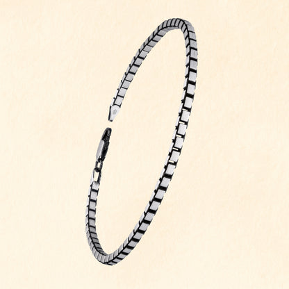 Classic Box Chain 92.5 Silver Men's Bracelet
