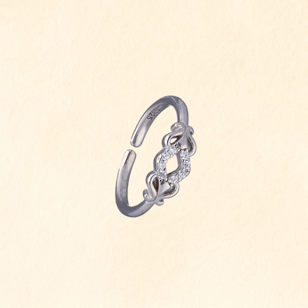 Ornate Sparkle Toe Ring