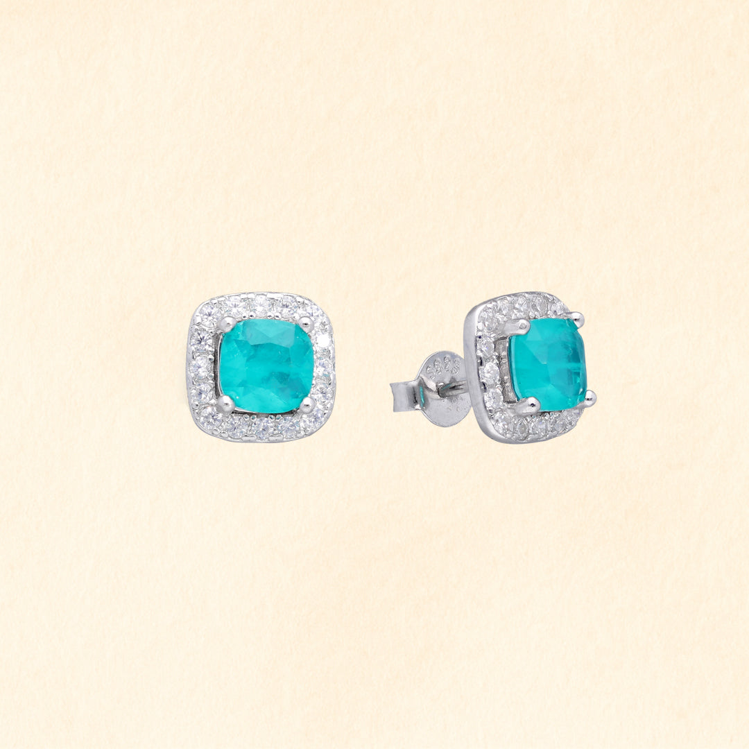 Emerald Halo Studs