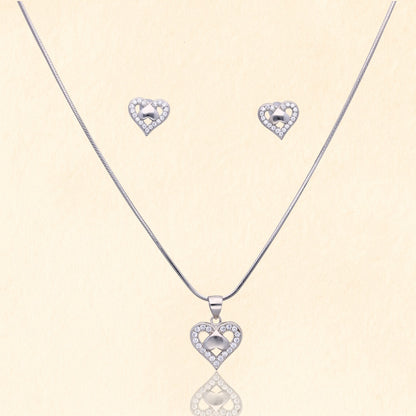 Double Heart Pendant Set