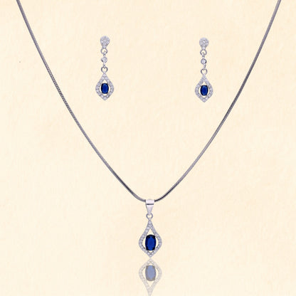 Blue Drop Pendant Set