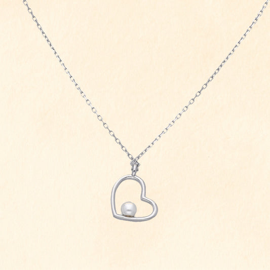 Heart Pearl Pendant Chain