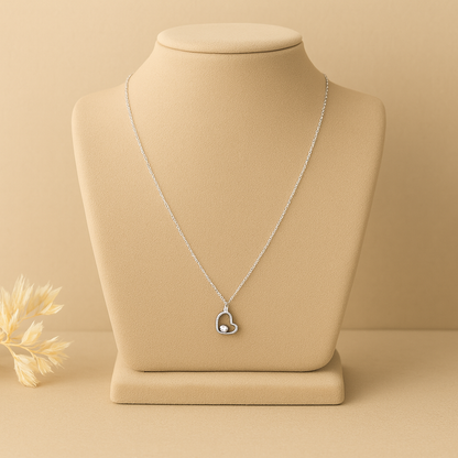 Heart Pearl Pendant Chain