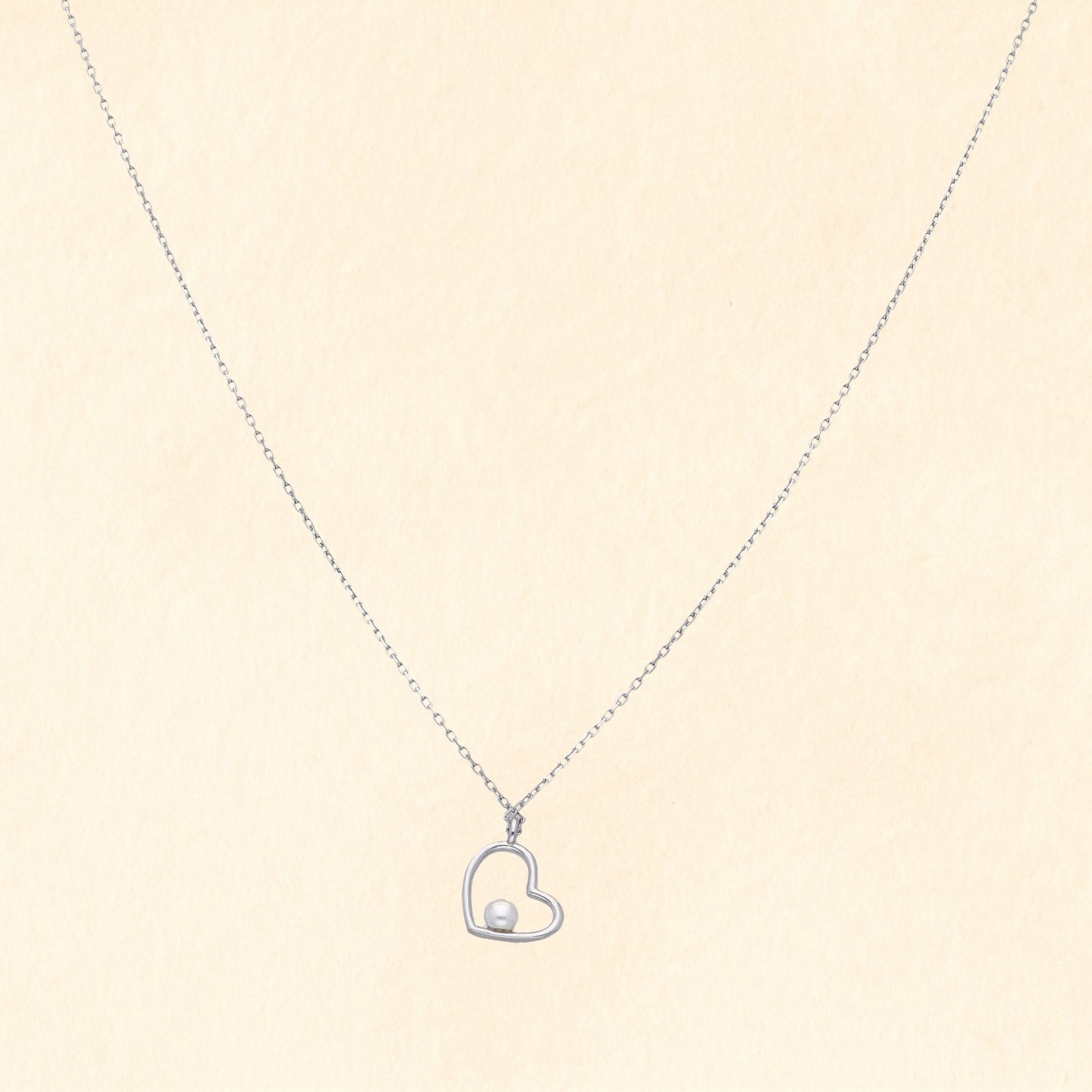Heart Pearl Pendant Chain