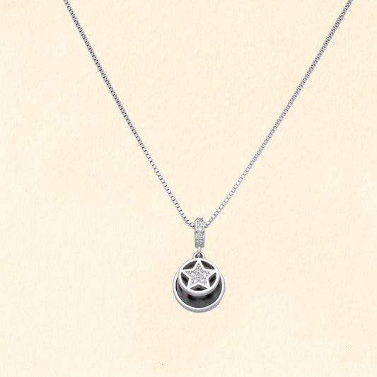 Moon & Star Pendant with Chain