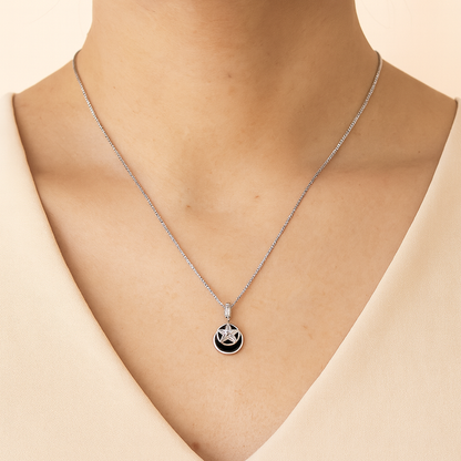 Moon & Star Pendant with Chain