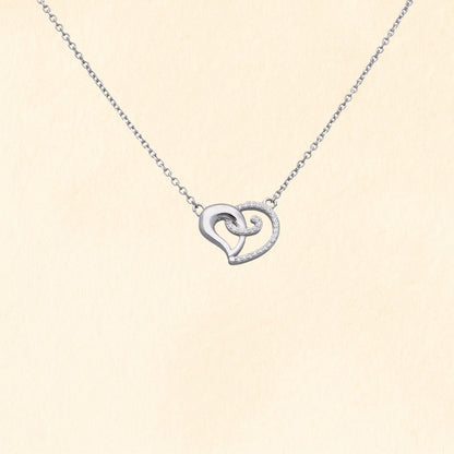 Double Heart Silver Pendant