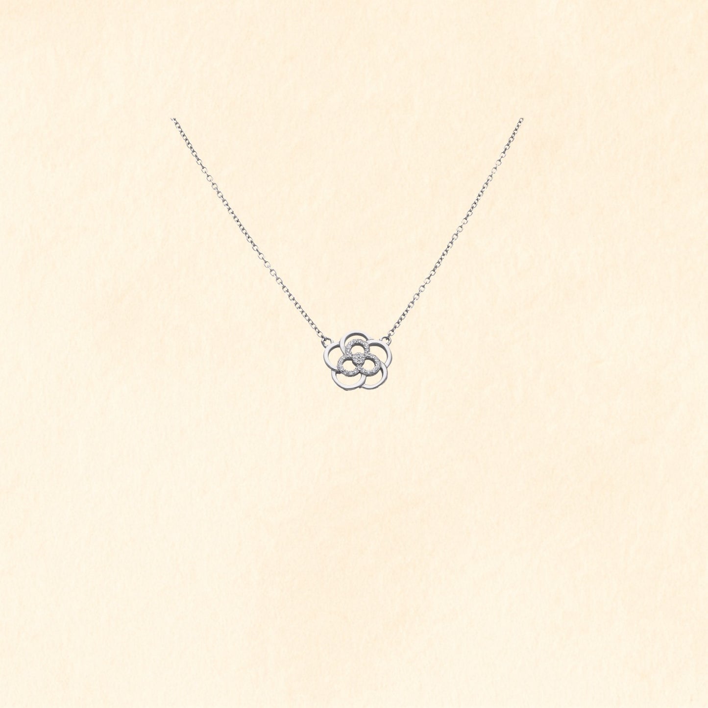 Delicate Rose Silver Pendant