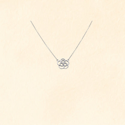 Delicate Rose Silver Pendant