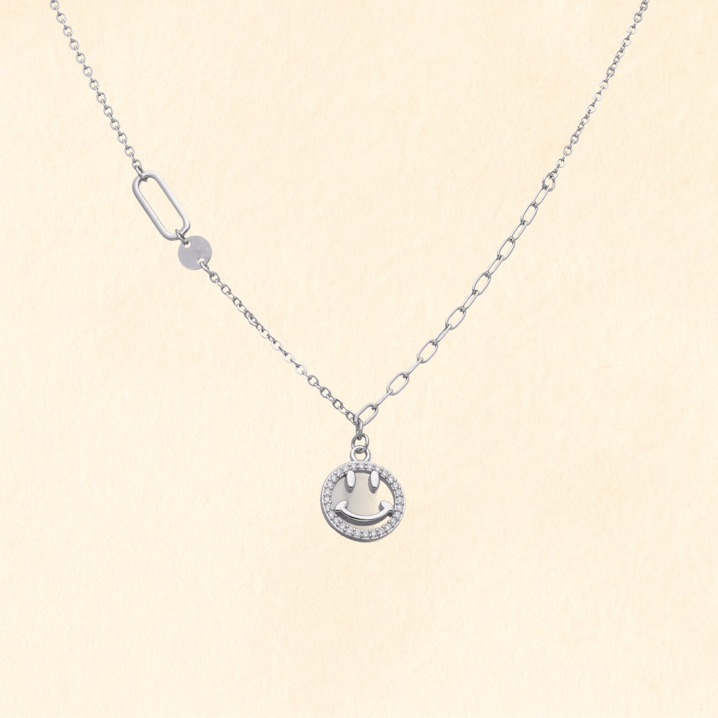 Crown Charm Silver Necklace