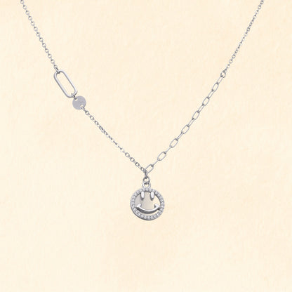 Crown Charm Silver Necklace