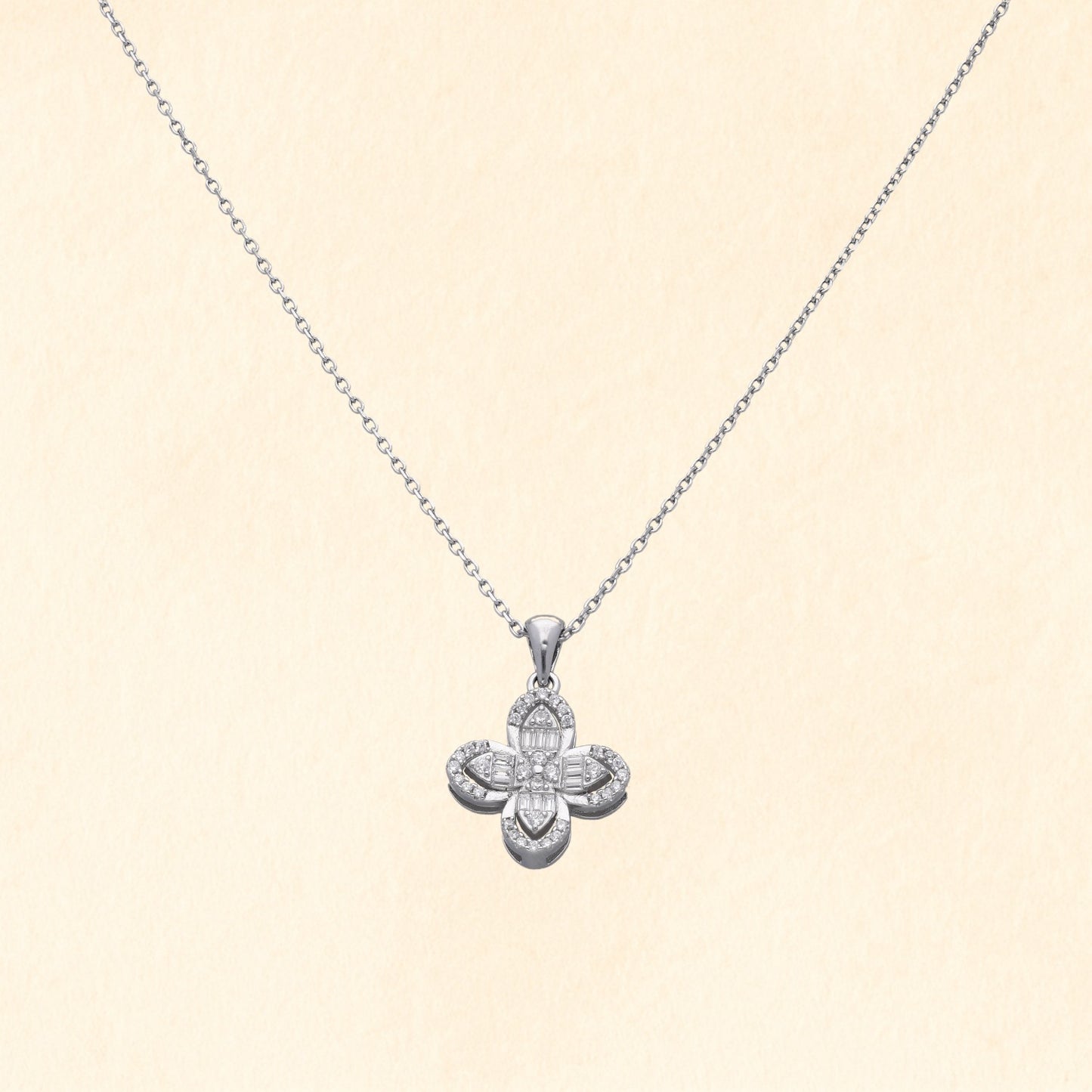 Floral Charm Silver Pendant