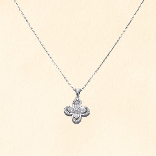 Floral Charm Silver Pendant