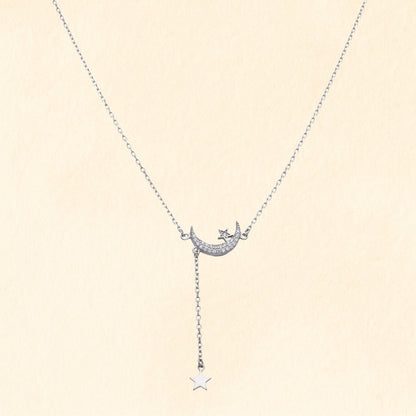 Moon Star Silver Necklace