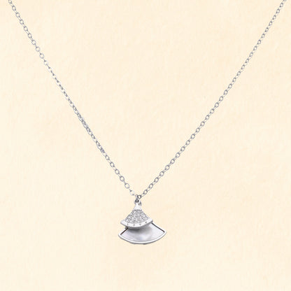 Elegant Fan Silver Pendant