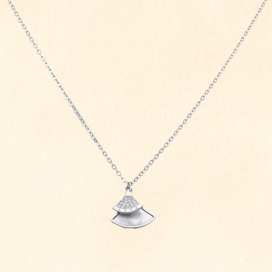 Elegant Fan Silver Pendant