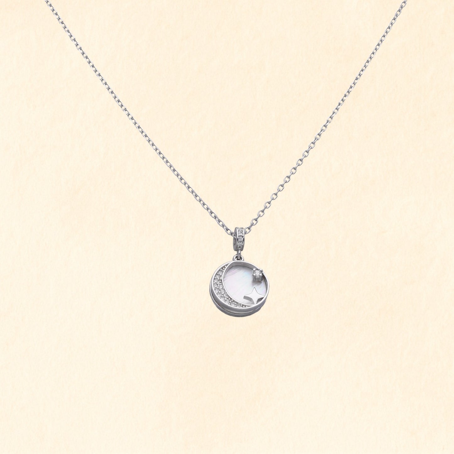 Moon Star Silver Pendant
