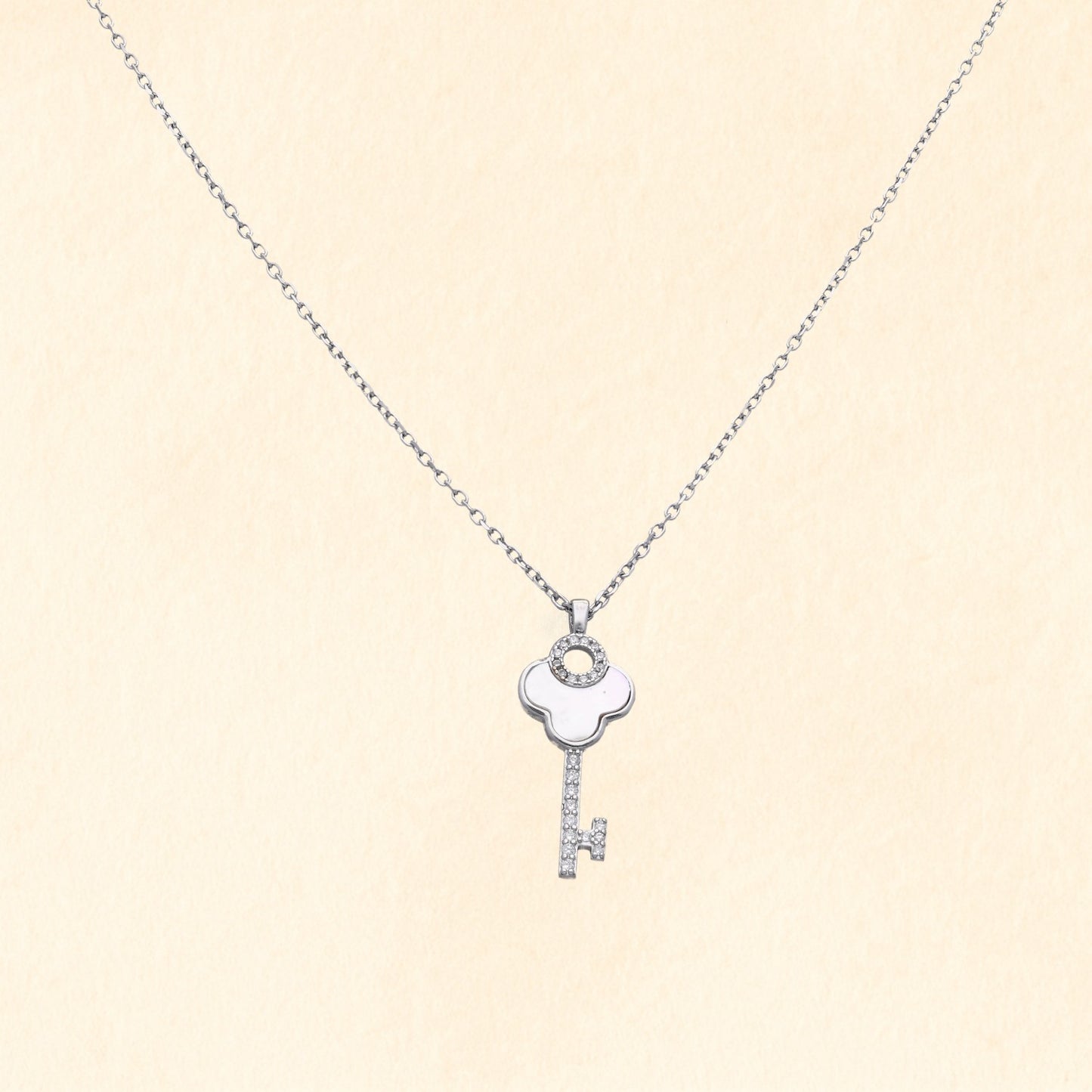 Key Charm Silver Pendant
