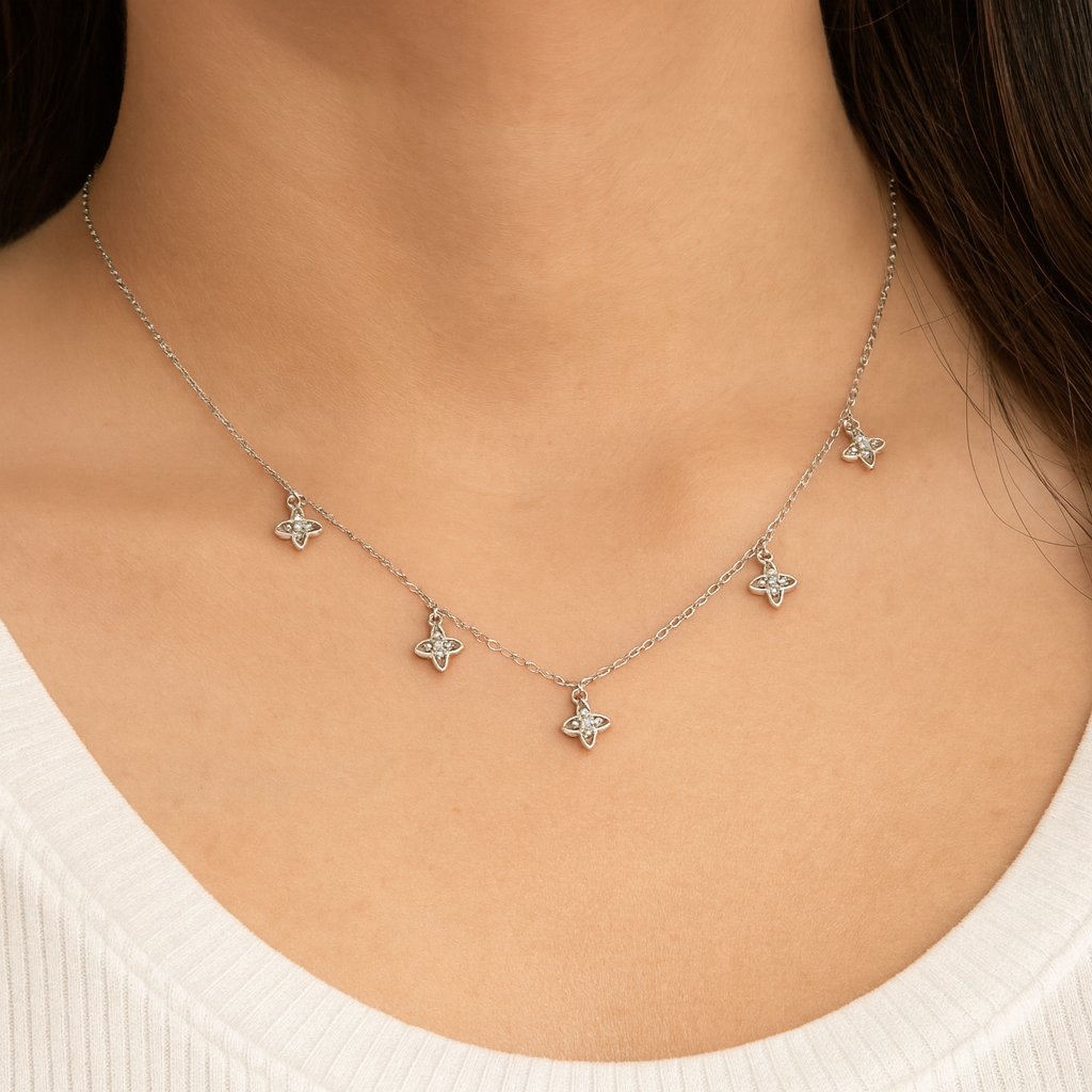 Dainty Star Silver Necklace