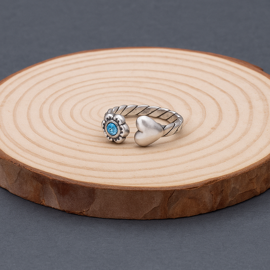 Heart and Flower Toe Ring