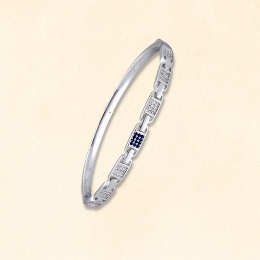 Double Heart CZ Adjustable Bracelet