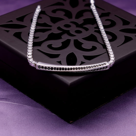 Oxidized Box Chain Bracelet