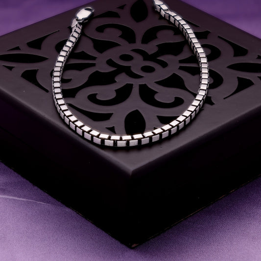 Classic Box Chain 92.5 Silver Men's Bracelet