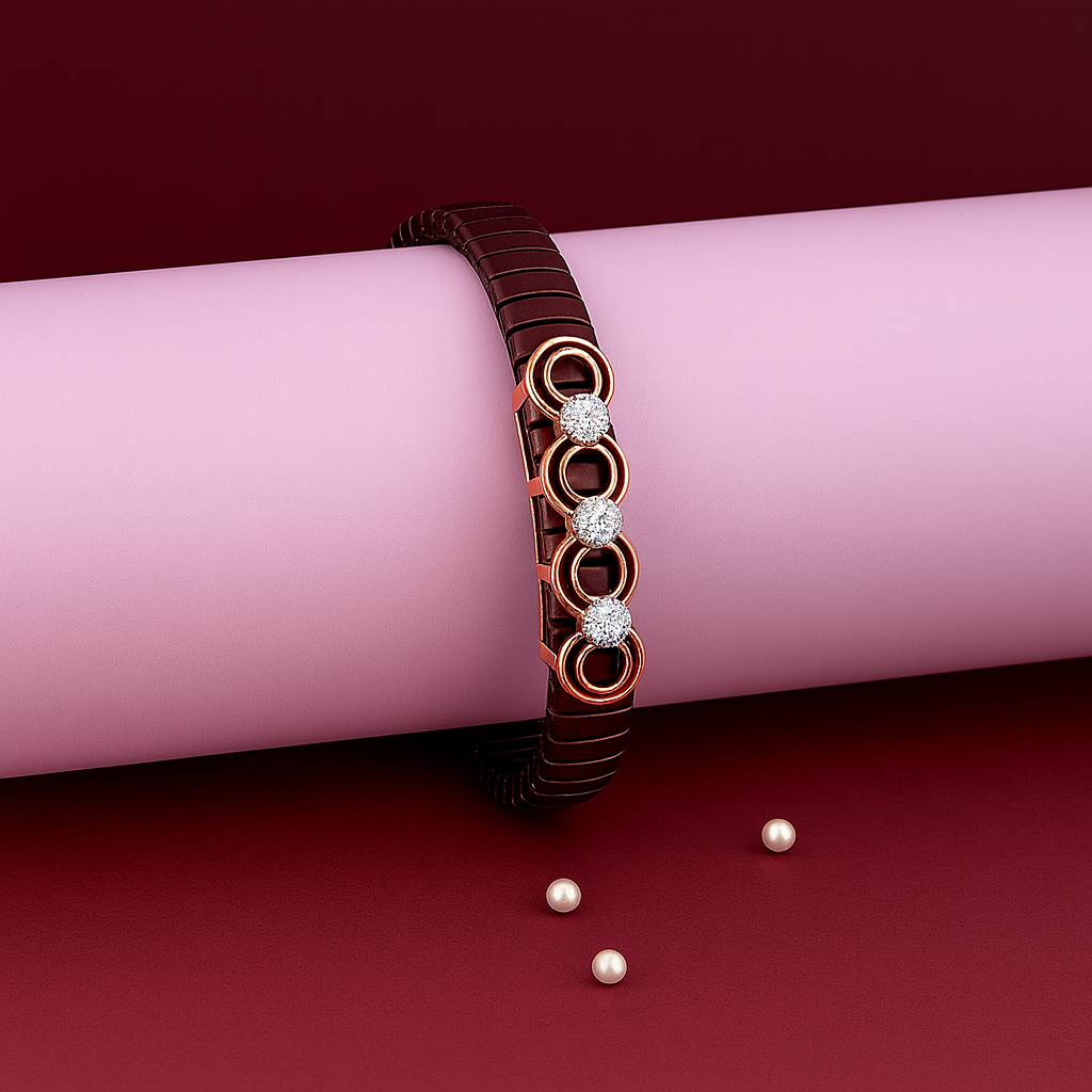 Floral Mesh Contemporary Bracelet