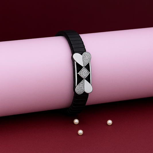 Layered Rose Geometric Bracelet